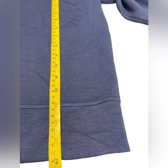 NWT Jones New York Jones & Co Blue Drawstring Cowl Neck Top Sweatshirt - Picture 5 of 8